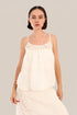 Sleeveless tank top with thin adjustable straps